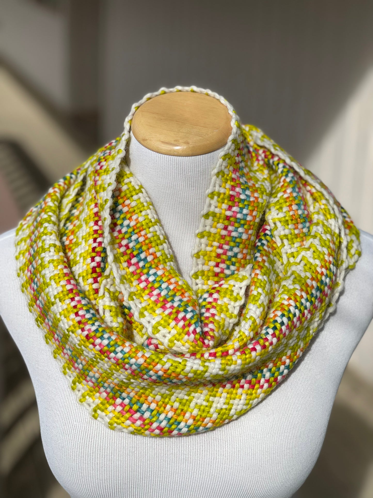 Baby Alpaca Bright Handwoven Scarf by The Village Weaver