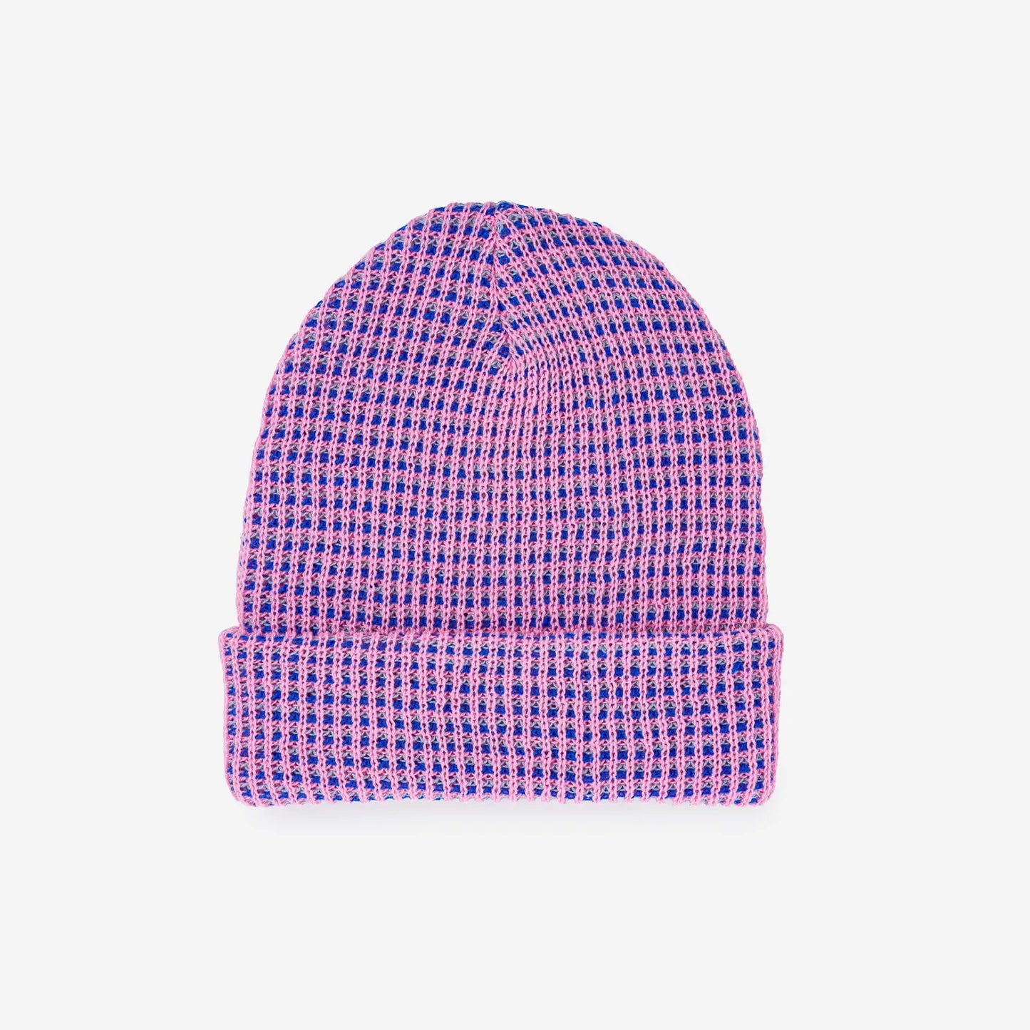 Simple Grid Knit Beanie Hat