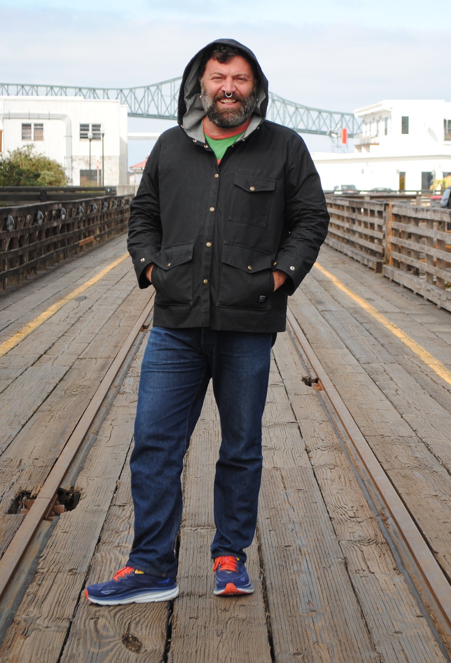 Made To Order Waxed Canvas Rain Jacket - Black