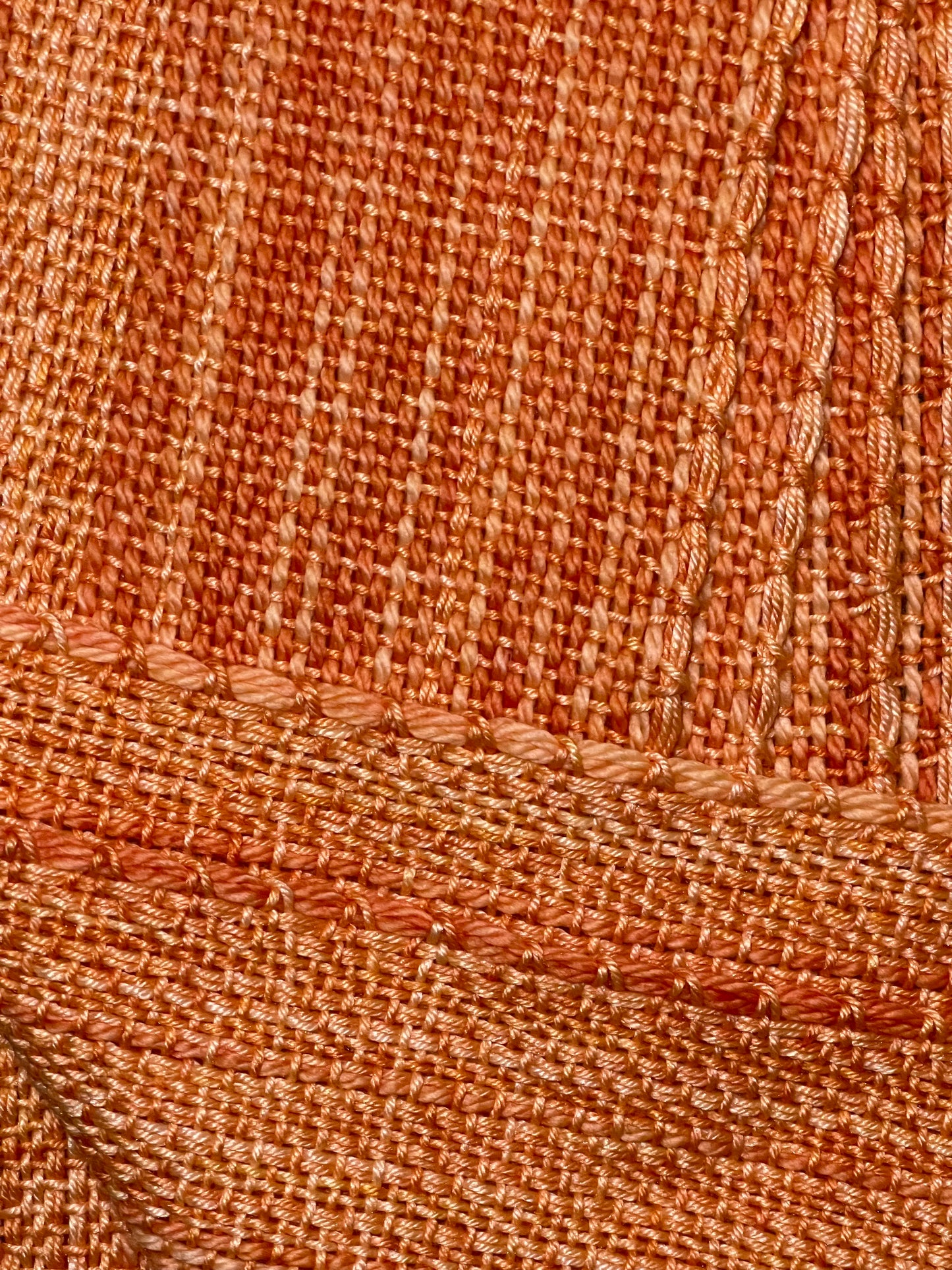 Ginger Monochrome Handwoven Scarf by The Village Weaver