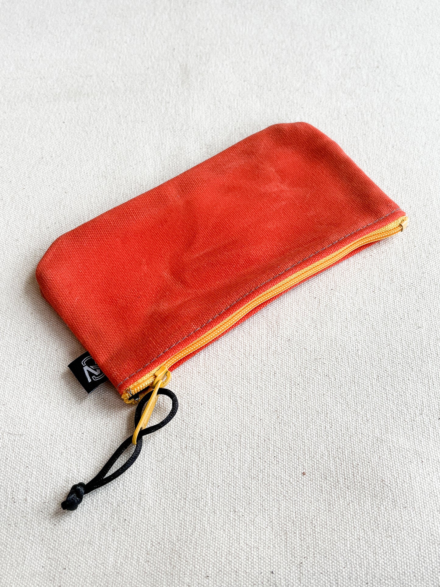 Small Waxed Canvas Zipper Pouch
