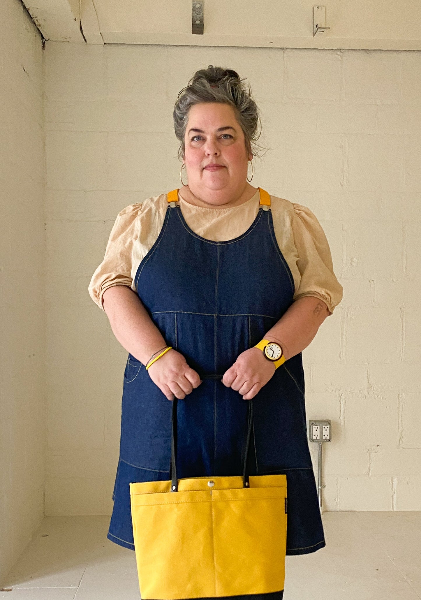Made To Order Blue Denim Suspender Dress