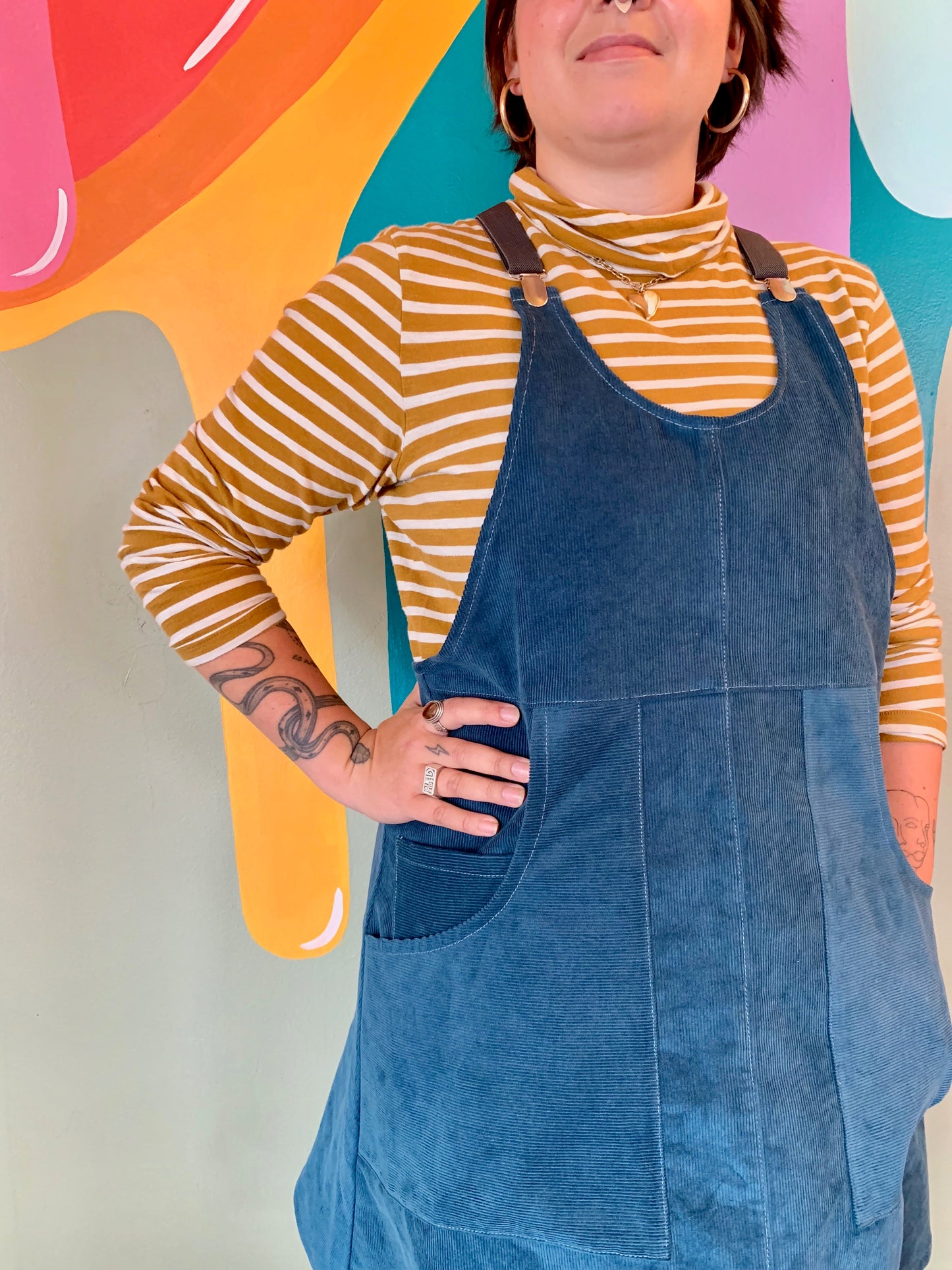Peacock Suspender Dress