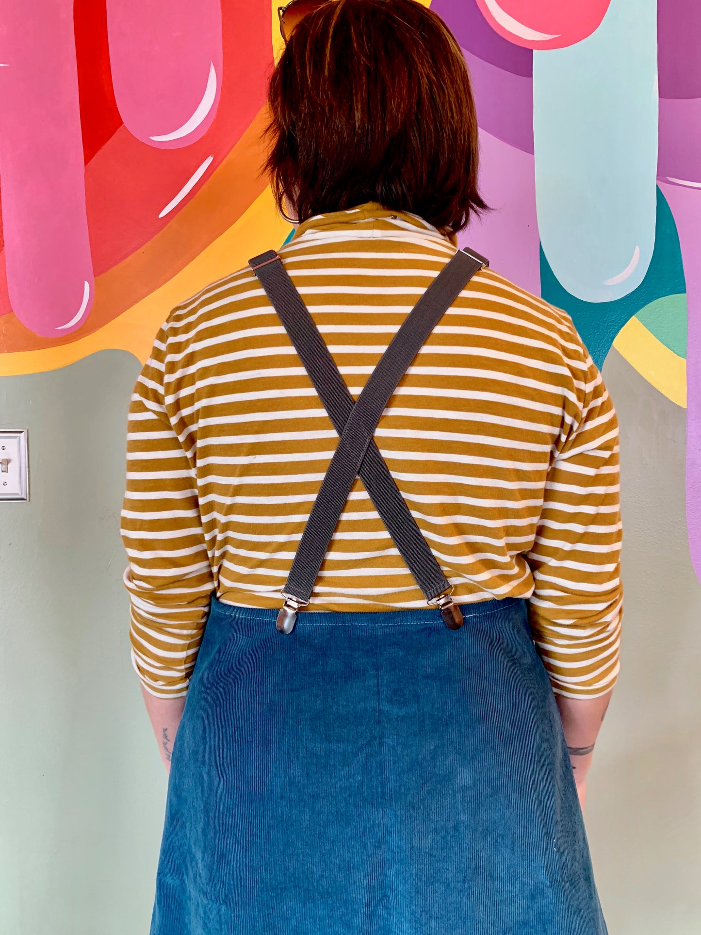 Peacock Suspender Dress