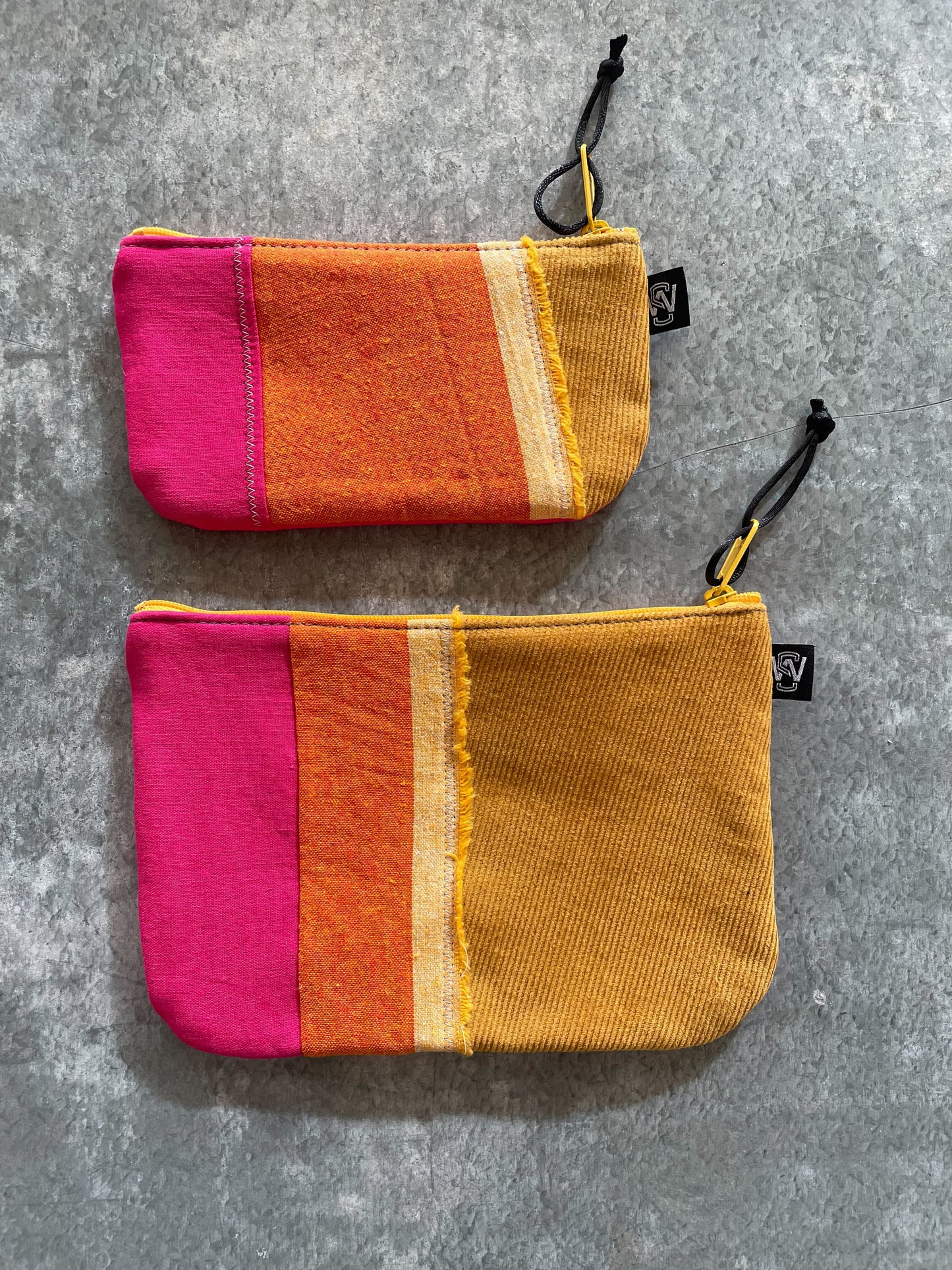 Scrap Zipper Pouch Citrus