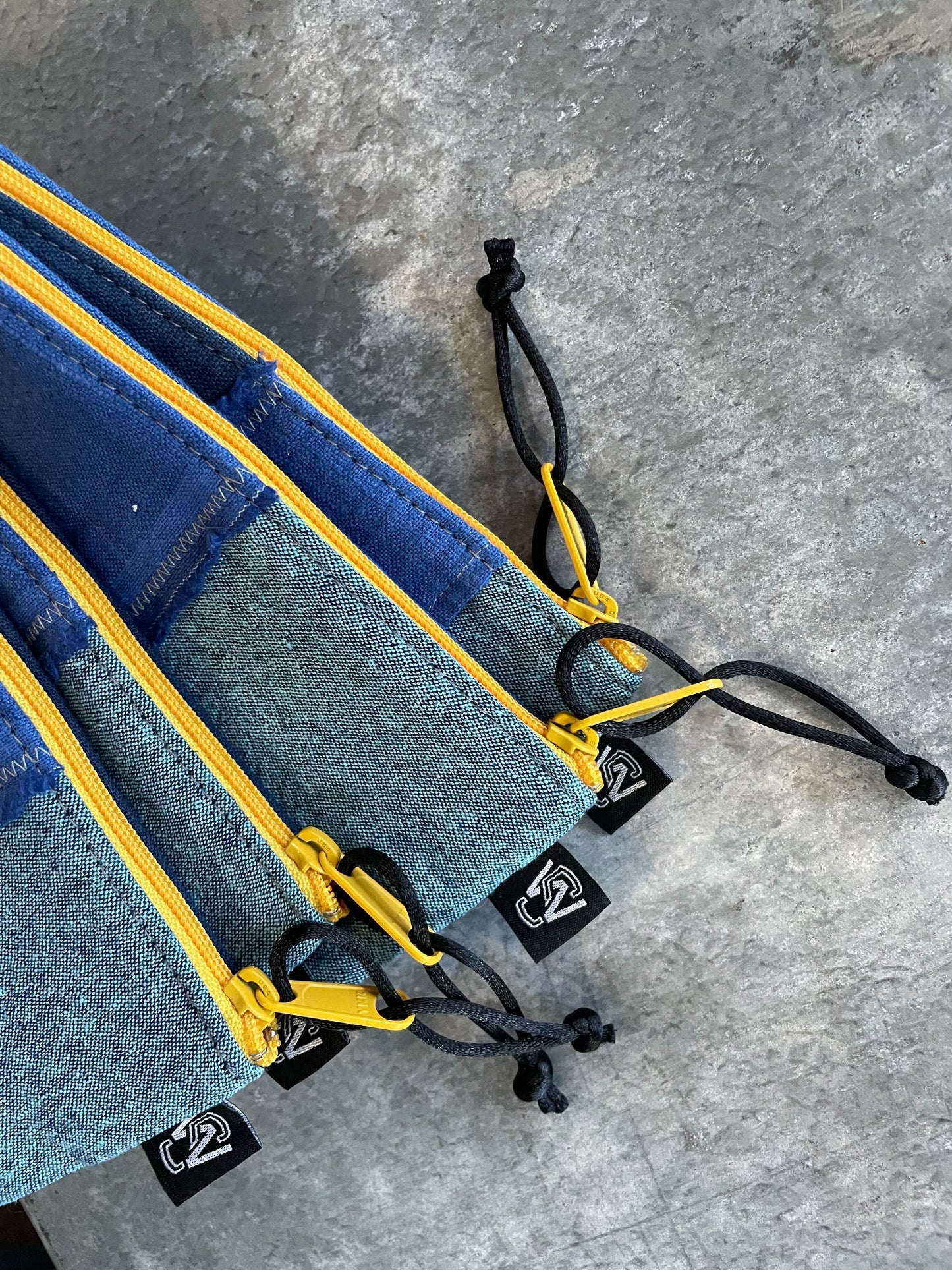 Scrap Zipper Pouch (Blues)