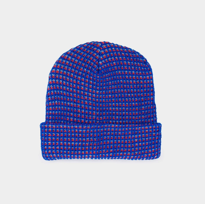 Simple Grid Knit Beanie Hat