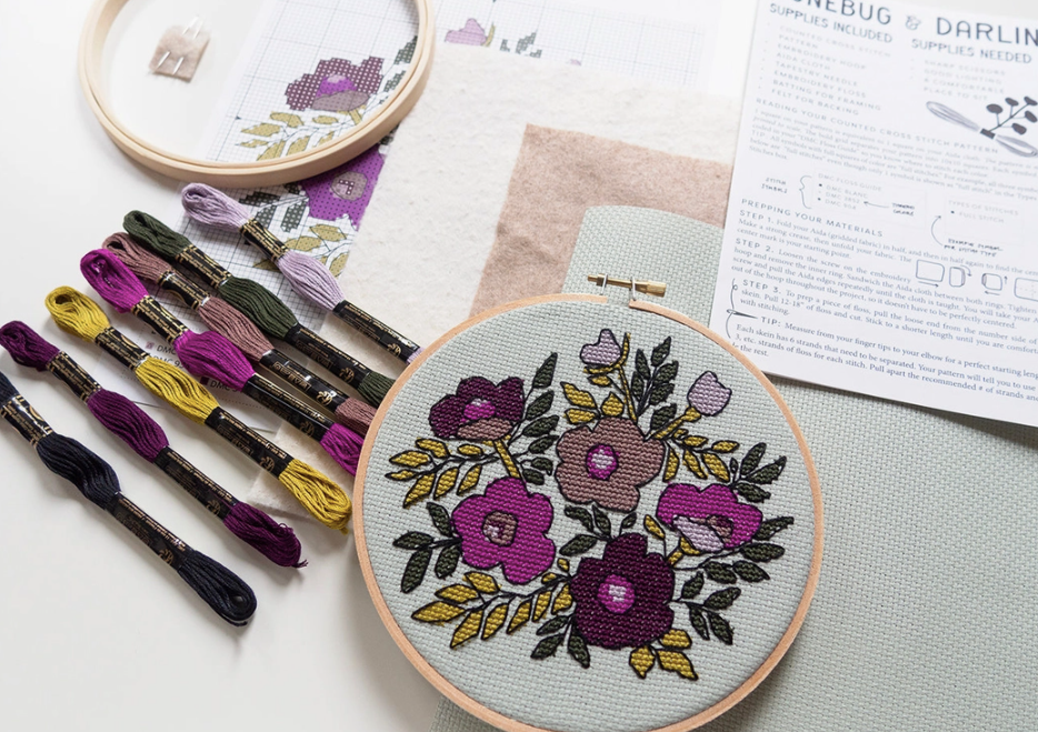 Violet Vibes Cross Stitch Kit