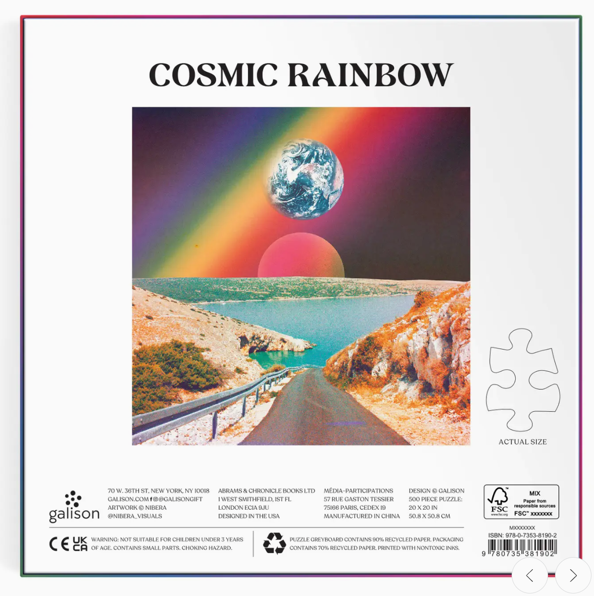 Cosmic Rainbow 500 Piece Puzzle