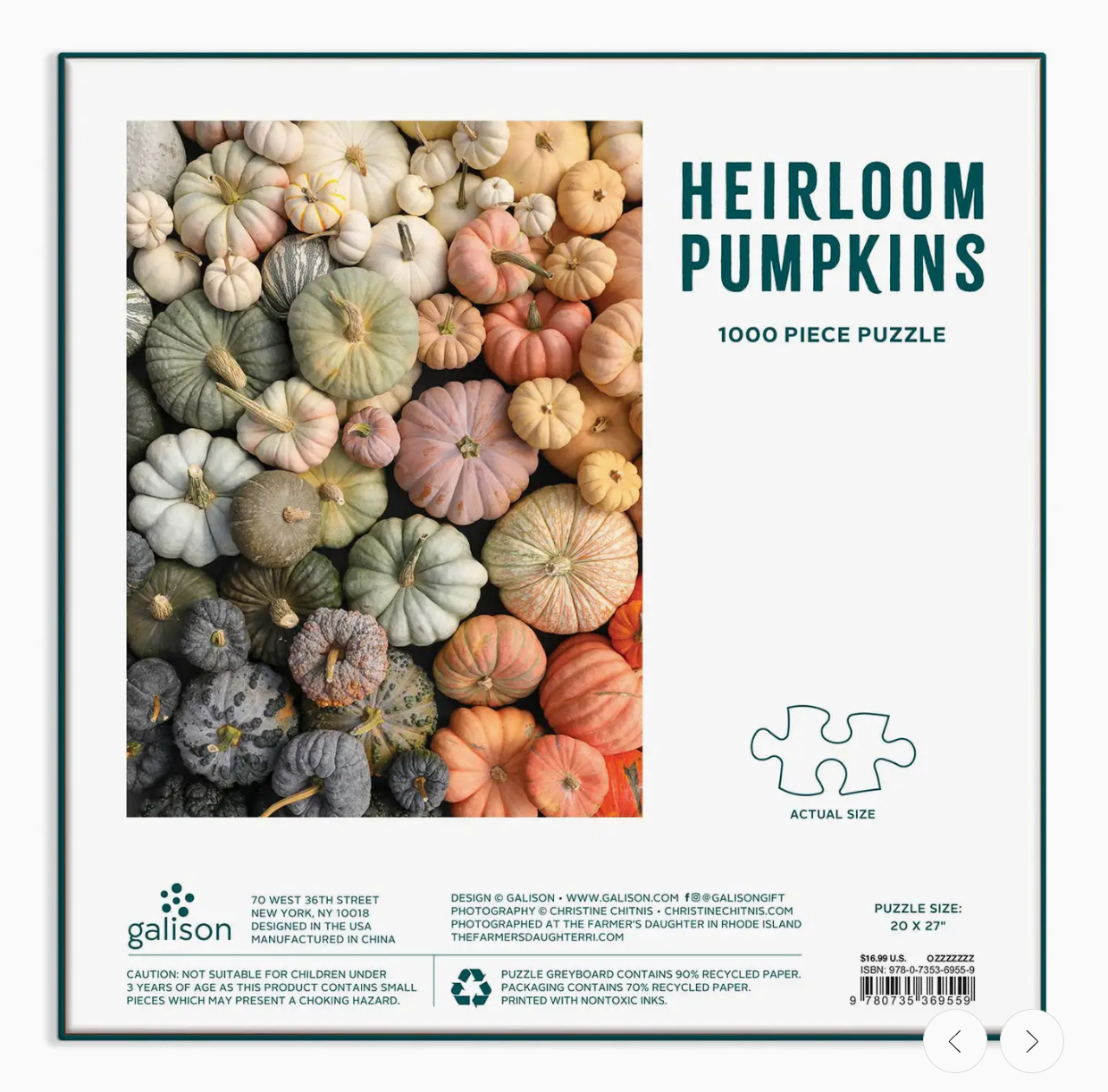 Heirloom Pumpkins 1000 Piece Puzzle