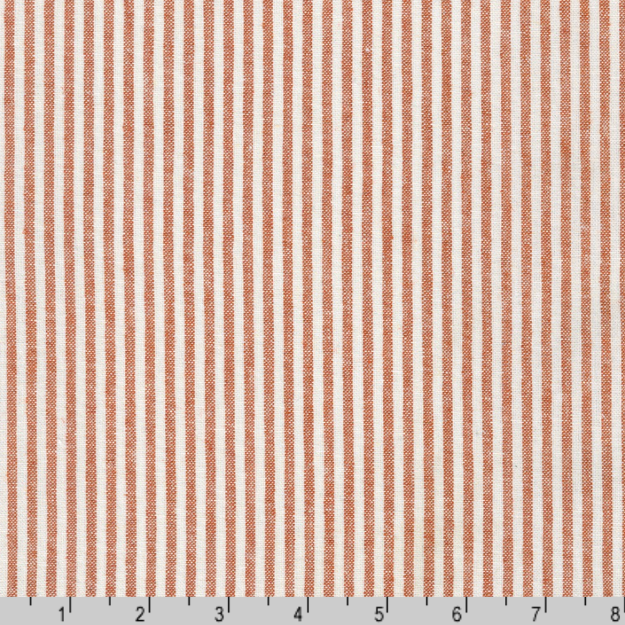 Kaufman Essex Yarn Dyed Stripe Strawberry
