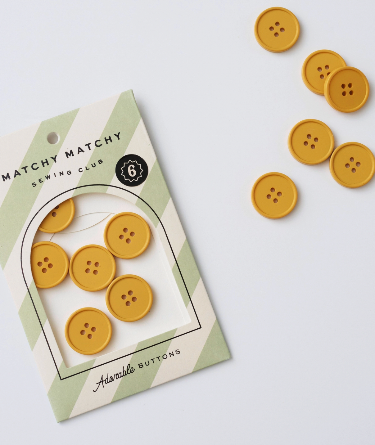 Mustard Retro Buttons