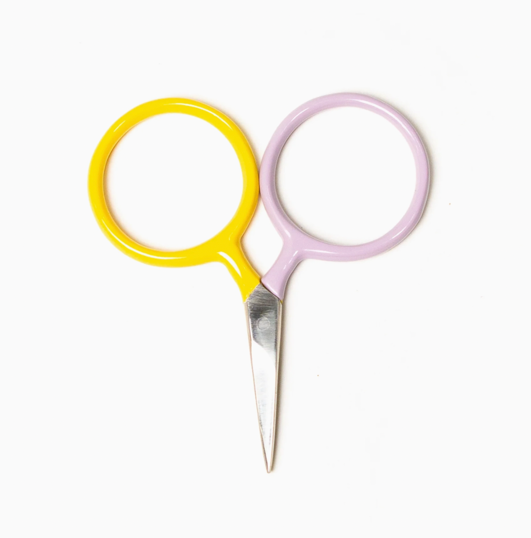 Circle Mini Scissors - Lilac & Yellow