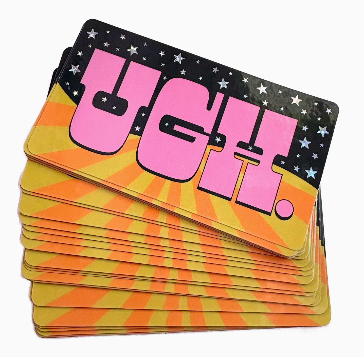 UGH Space Trippy Stars Sparkly Holographic Vinyl Sticker