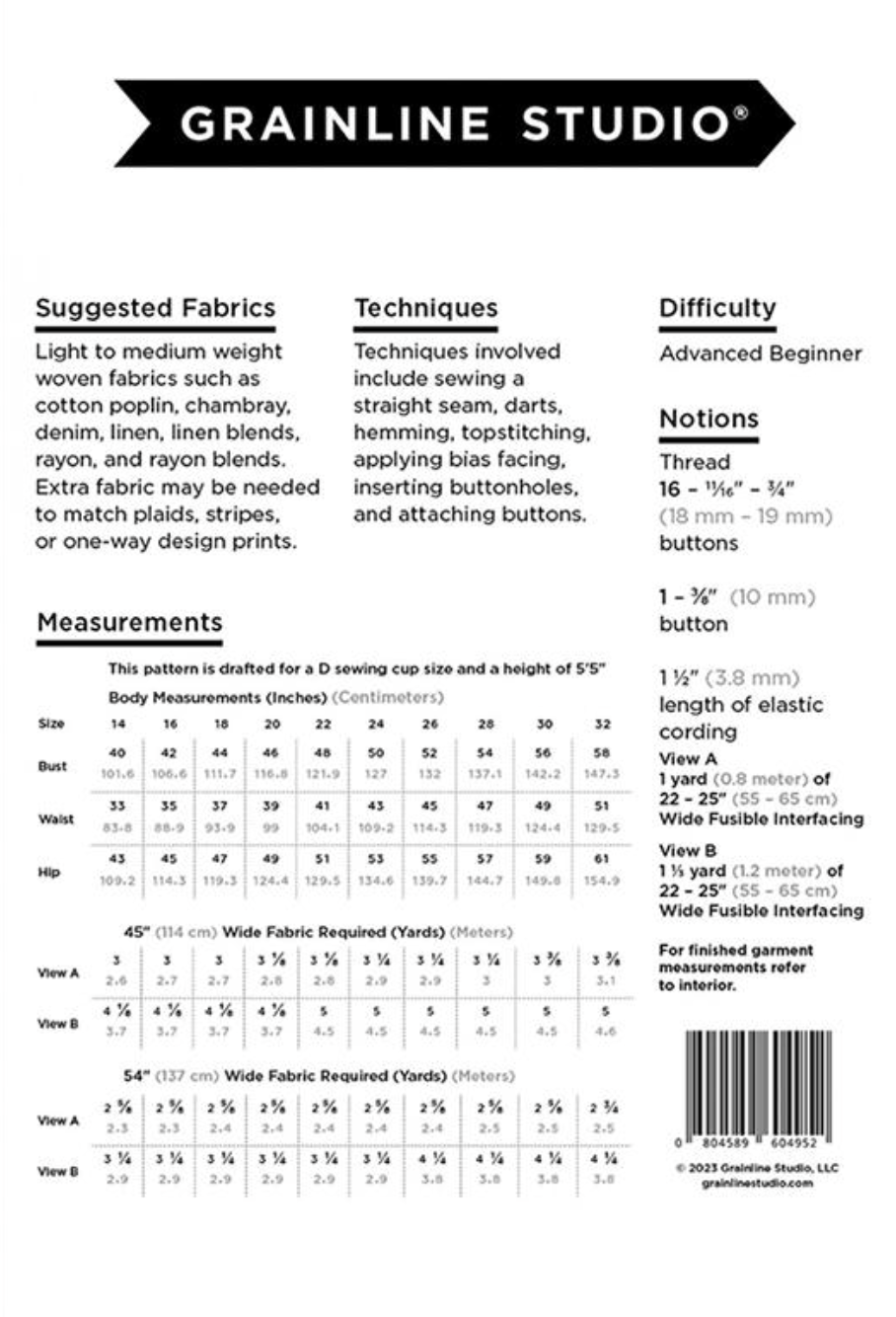 Austin Dress Pattern Sizes 14-32
