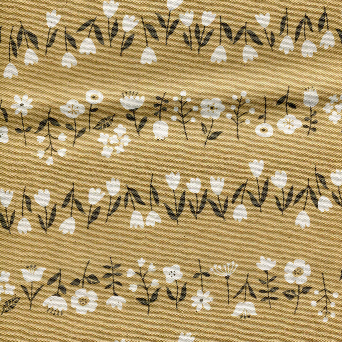 Kokka Floral Fabric - Tan