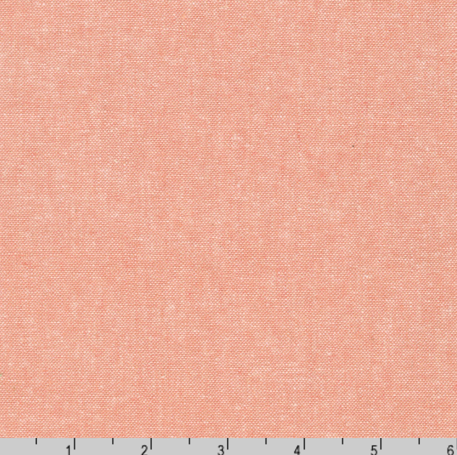 Kaufman Essex Yarn Dyed Coral