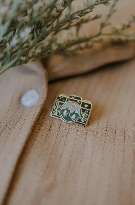 Camera Enamel Pin