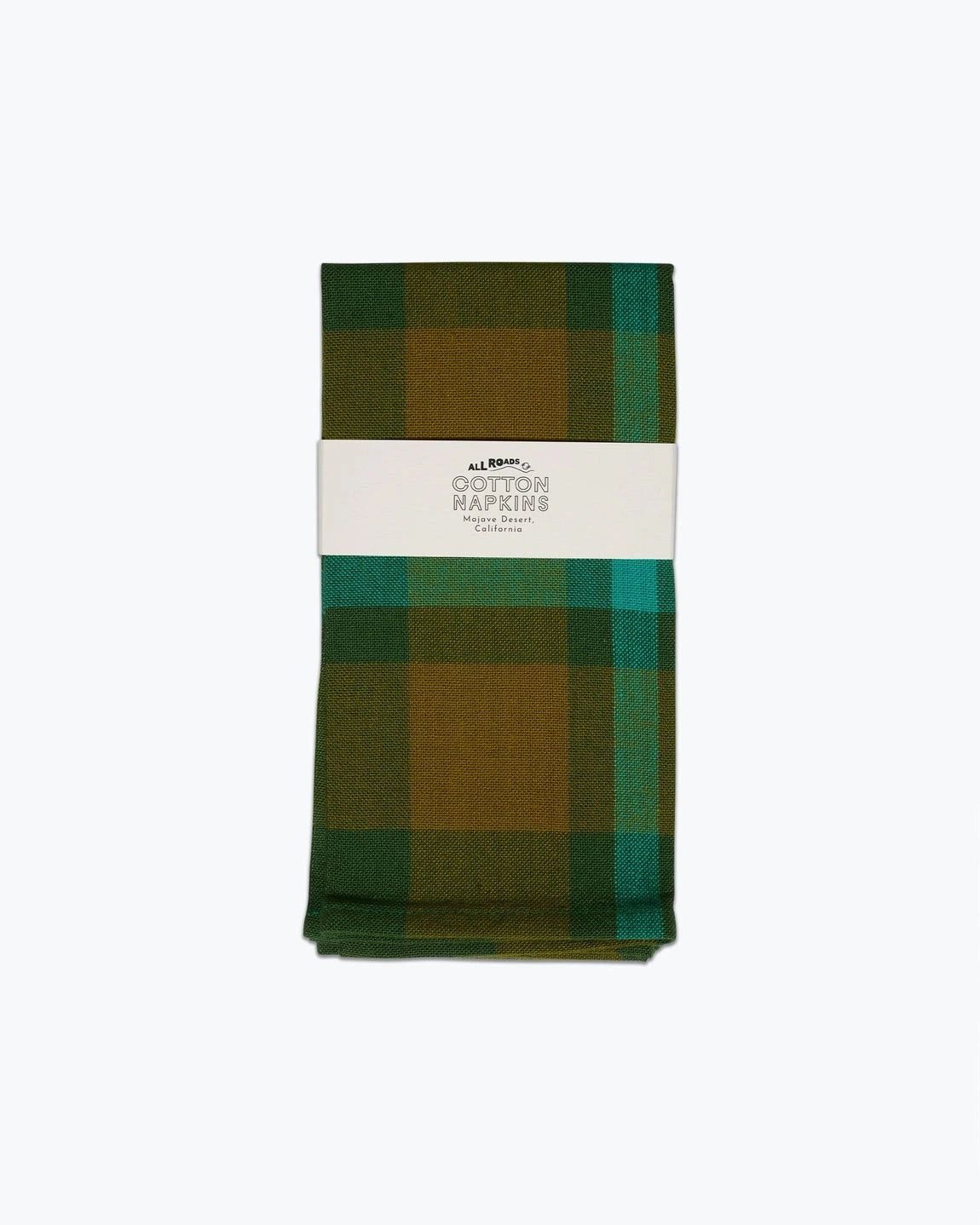 Handwoven Cotton Charleston Plaid Napkin Pair - Seagrass