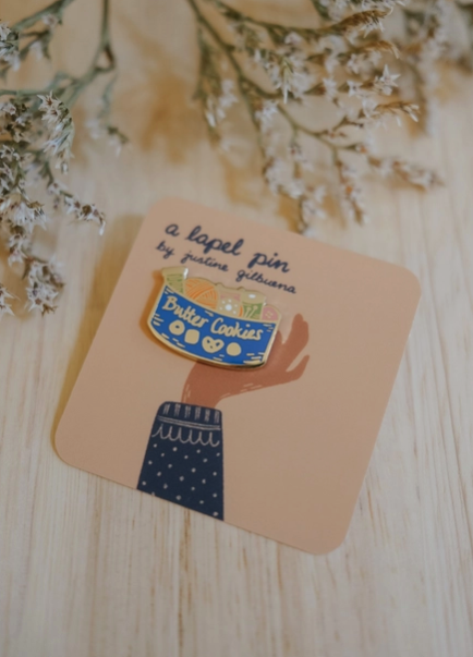 Butter Cookie Sewing Kit Enamel Pin