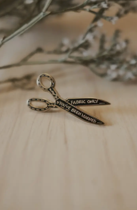 Fabric Scissors Enamel Pin