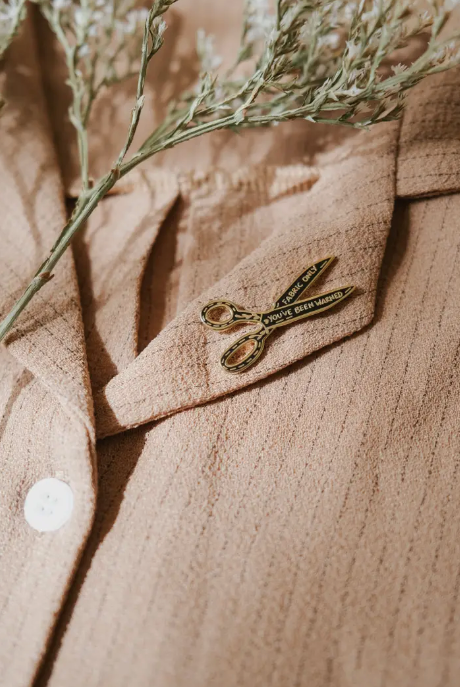 Fabric Scissors Enamel Pin