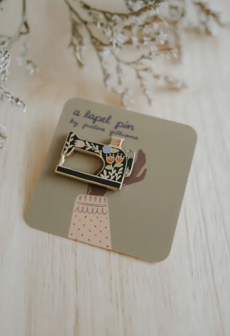 Sewing Machine Enamel Pin