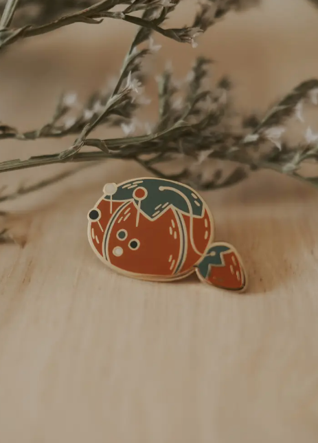 Tomato Pin Cushion Enamel Pin