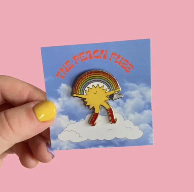 Walking on Sunshine Enamel Pin