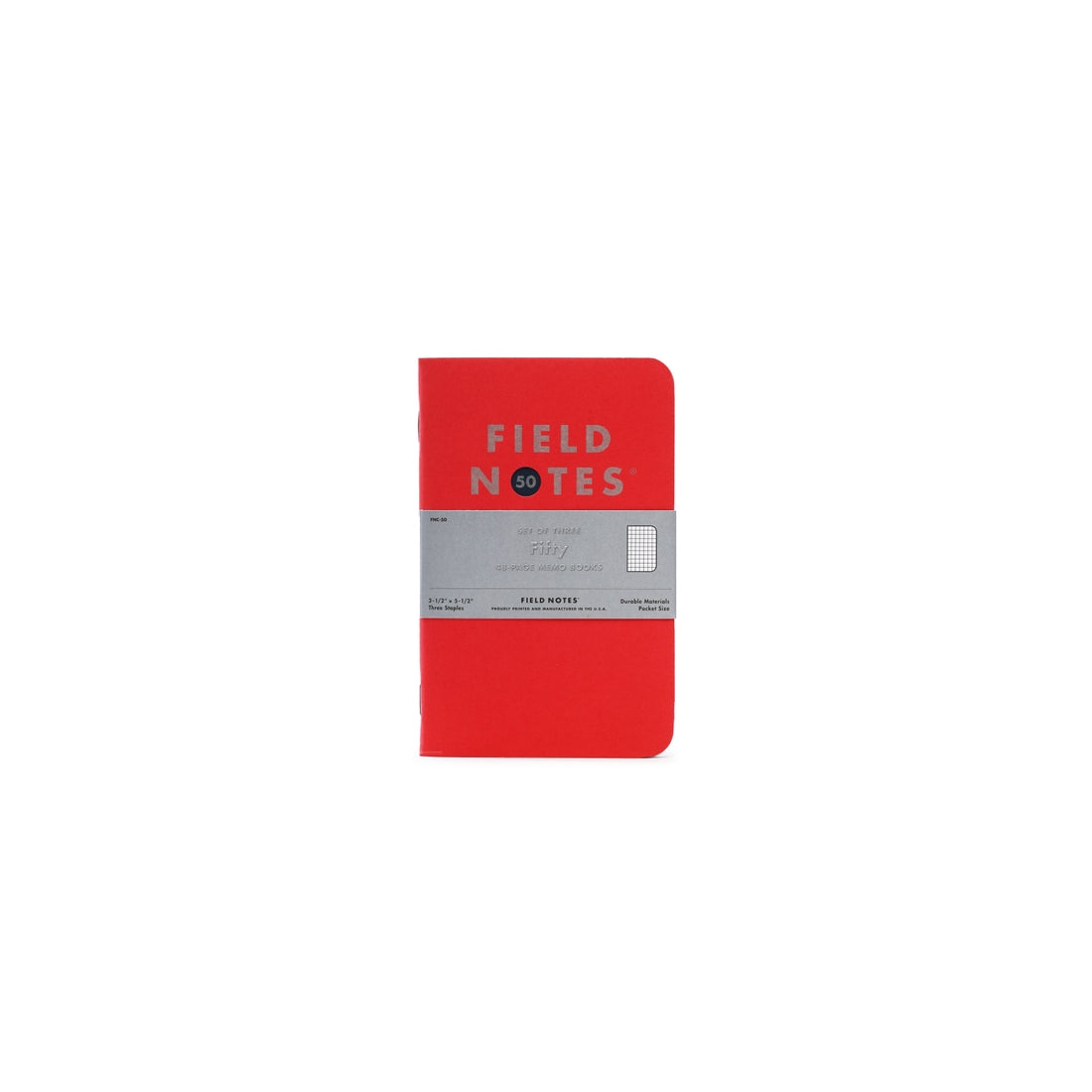 Front cover of "Red Hot" Field Notes 3-pack.