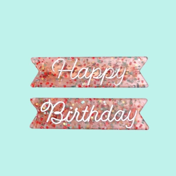 Happy Birthday Hair Clip Set