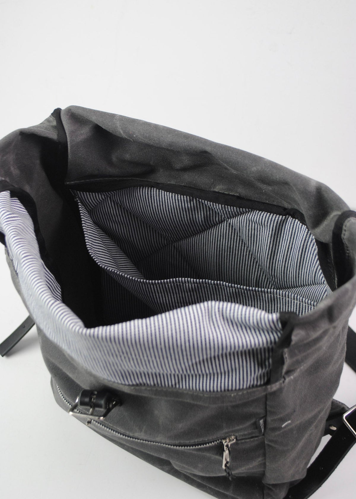 Waxed Canvas Roll Top Backpack