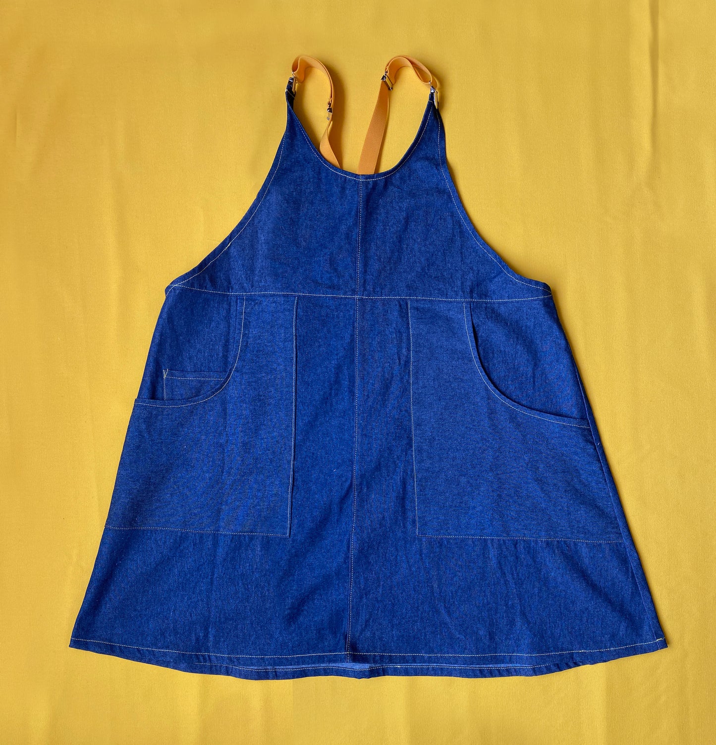 Blue Denim Suspender Dress