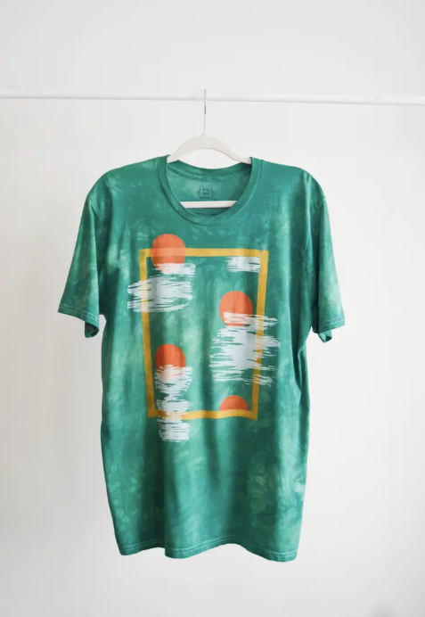 Forest Birch Hand Dyed and Block Printed T-Shirt