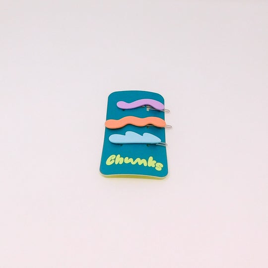 Pastel Mini Waves Barrette Pack.