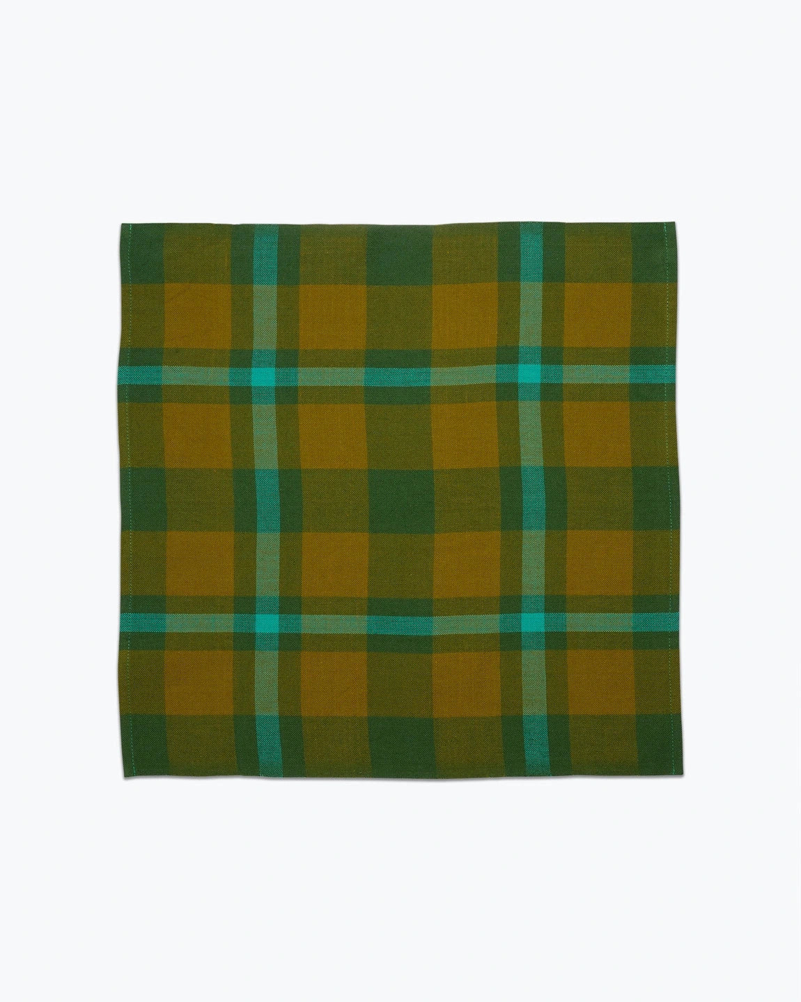 Handwoven Cotton Charleston Plaid Napkin Pair - Seagrass