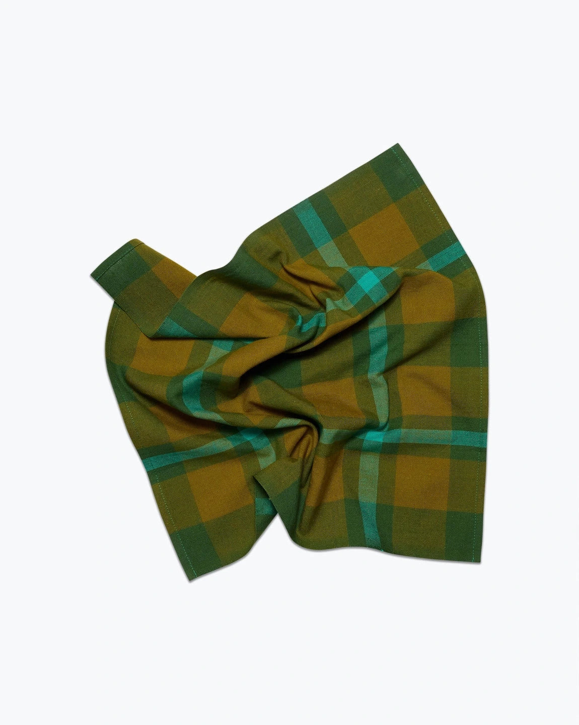 Handwoven Cotton Charleston Plaid Napkin Pair - Seagrass