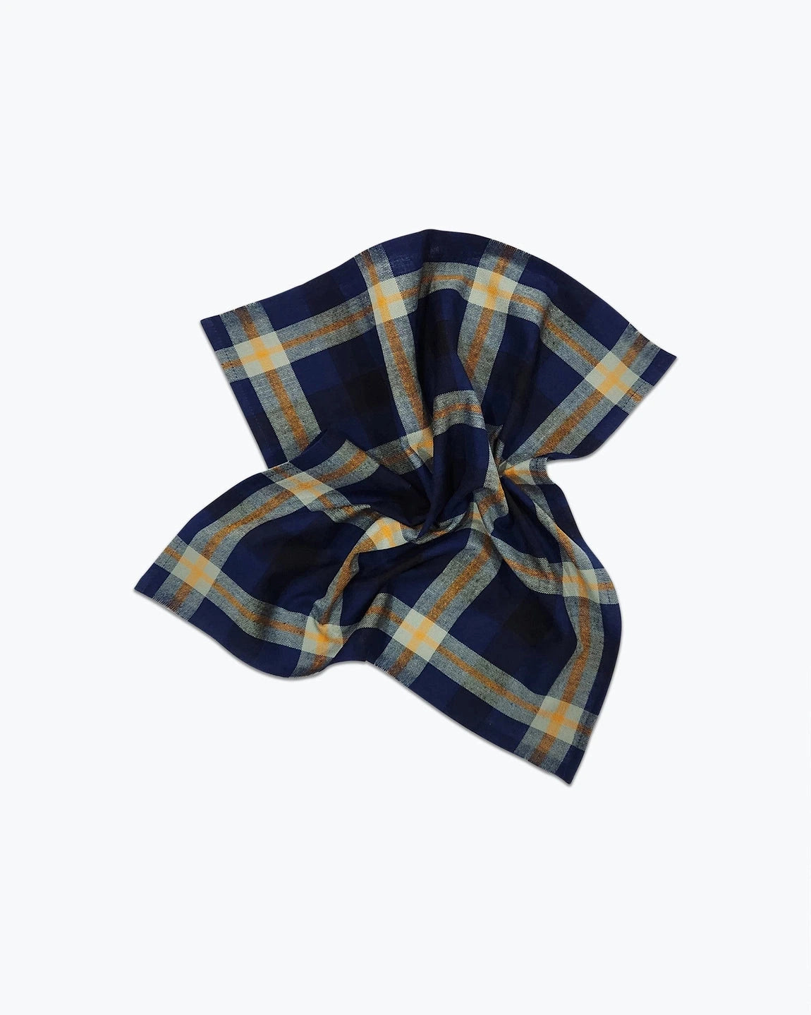 Handwoven Cotton Charleston Plaid Napkin Pair - Azurite