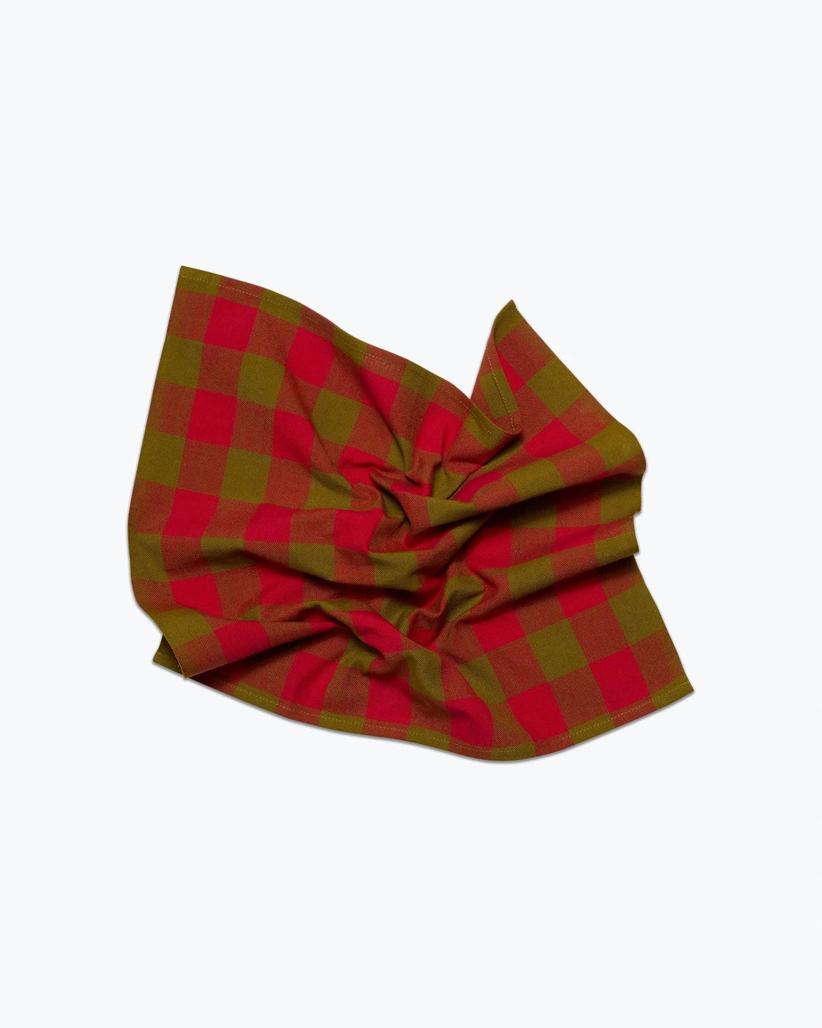 Handwoven Cotton Big Gingham Napkin Pair - Noel