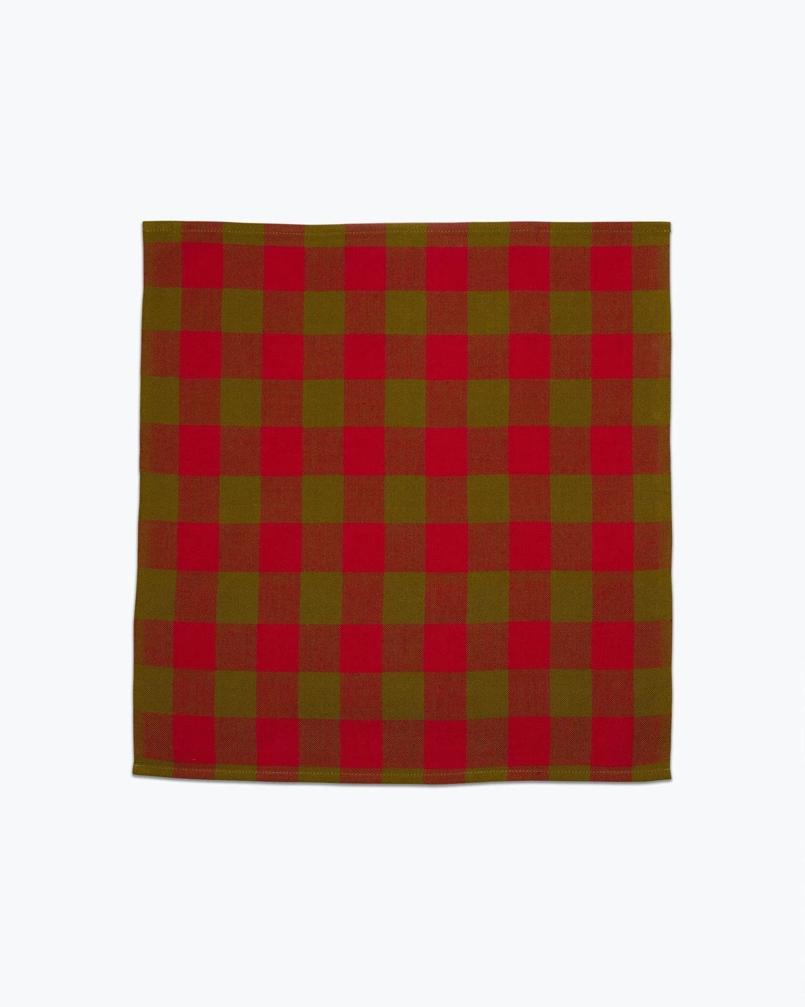 Handwoven Cotton Big Gingham Napkin Pair - Noel
