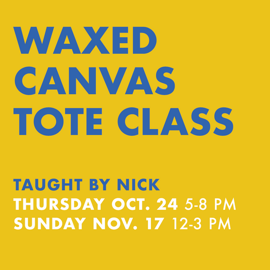 Waxed Canvas Tote Class