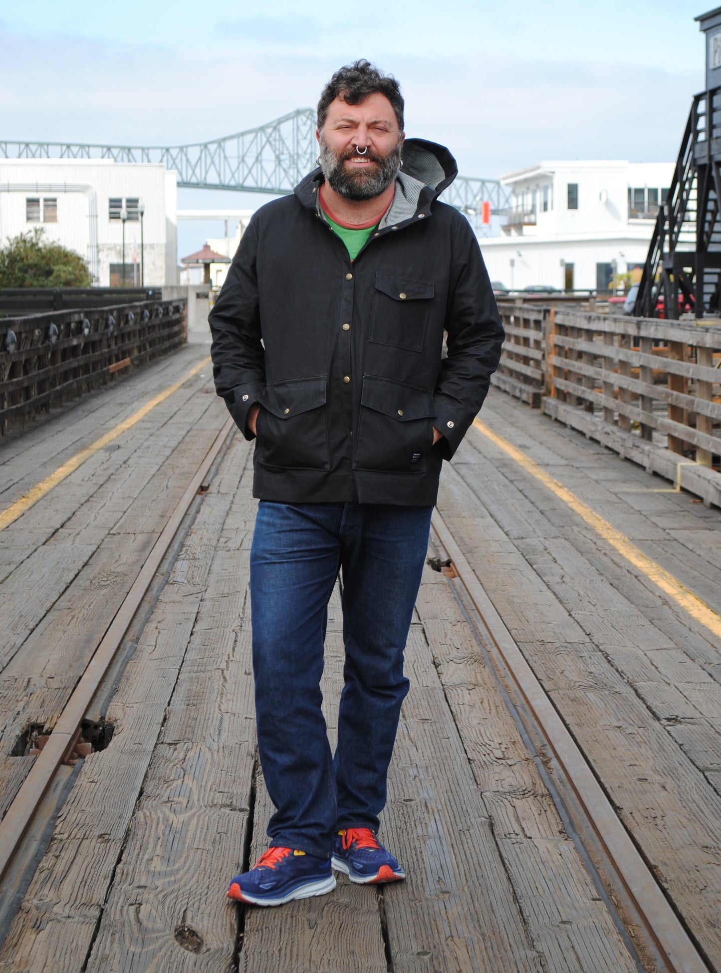 Made To Order Waxed Canvas Rain Jacket - Black
