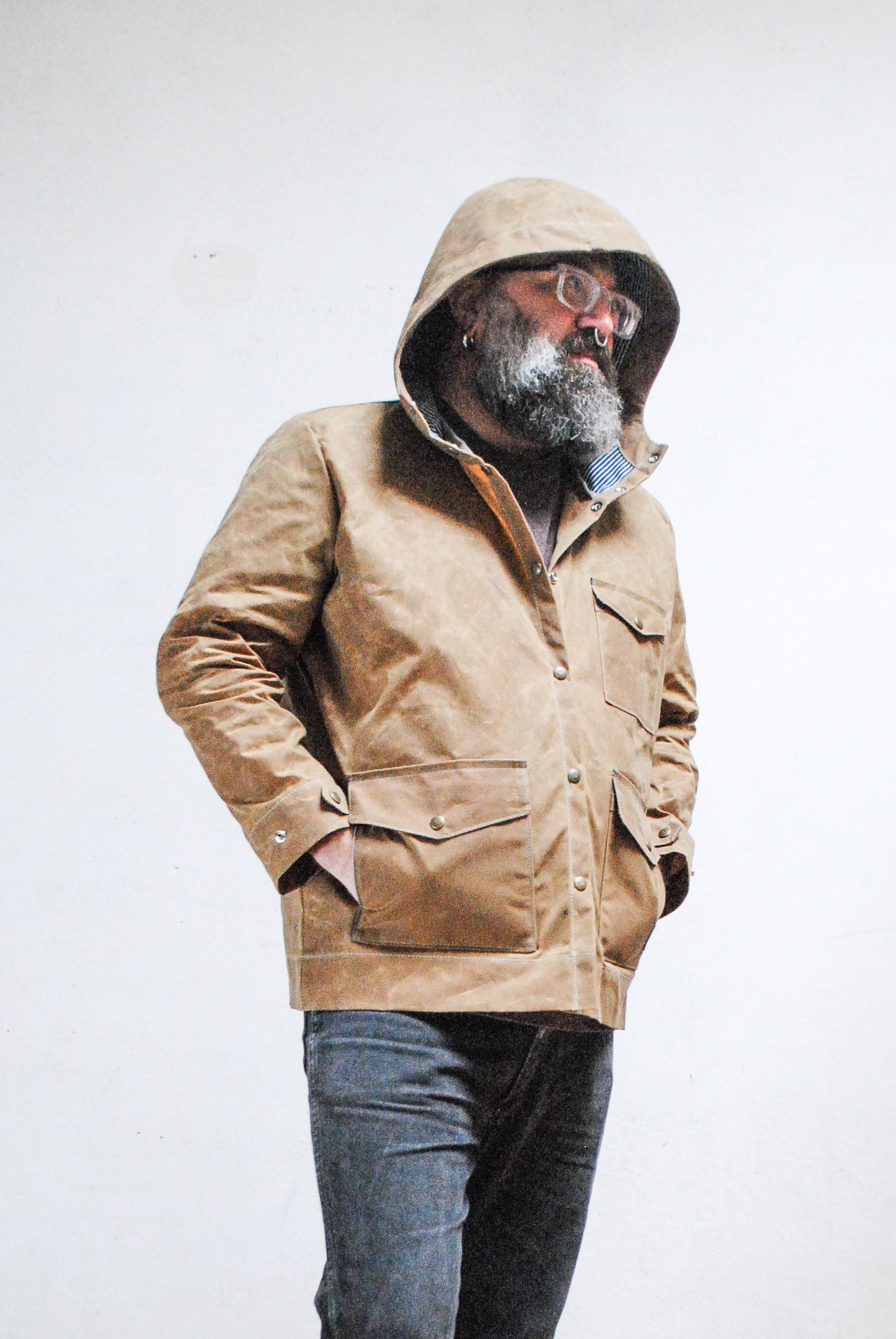 Made To Order Waxed Canvas Rain Jacket - Tan