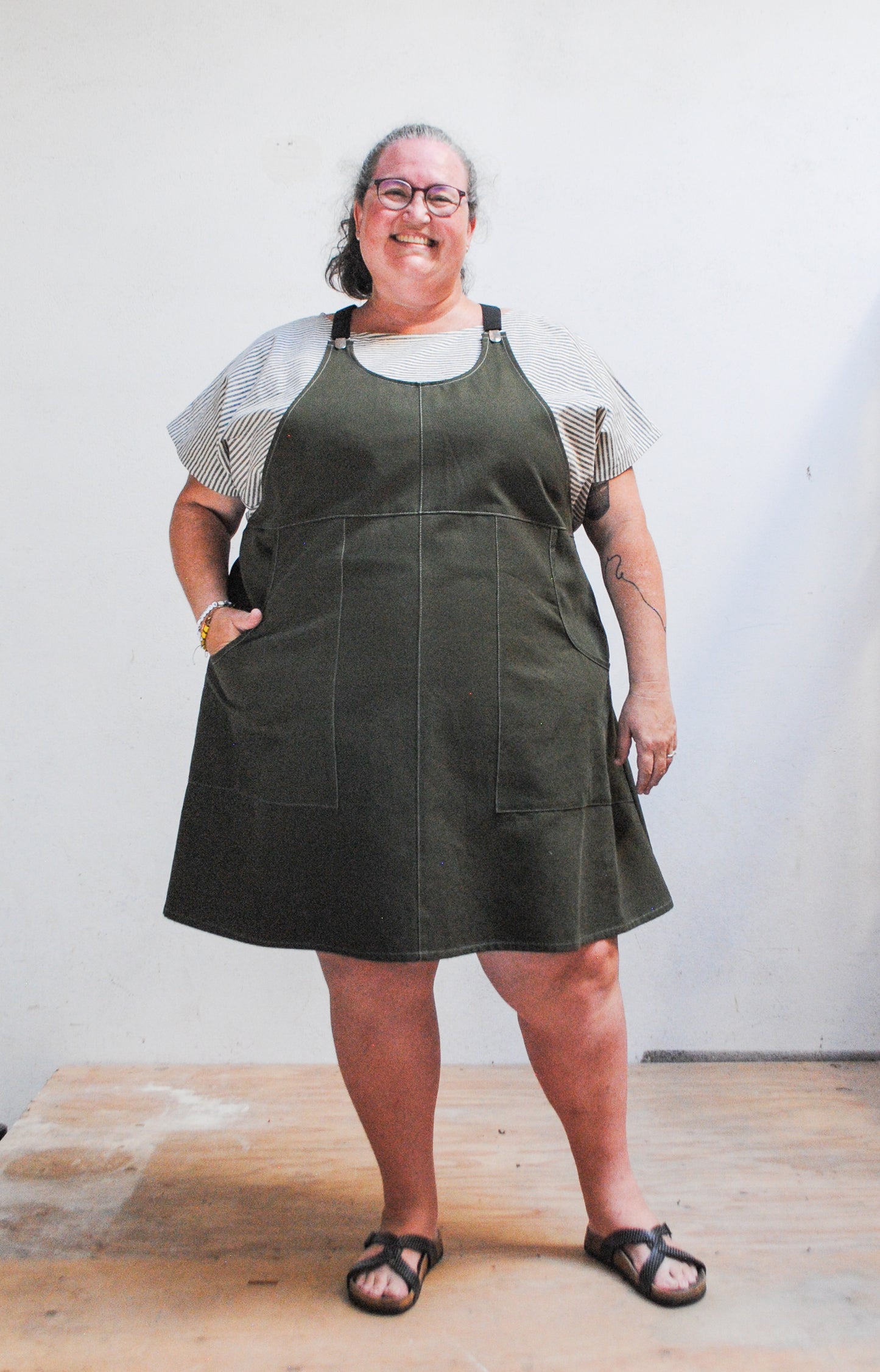 Evergreen Suspender Dress - Large Evergreen Suspender Dress - Large