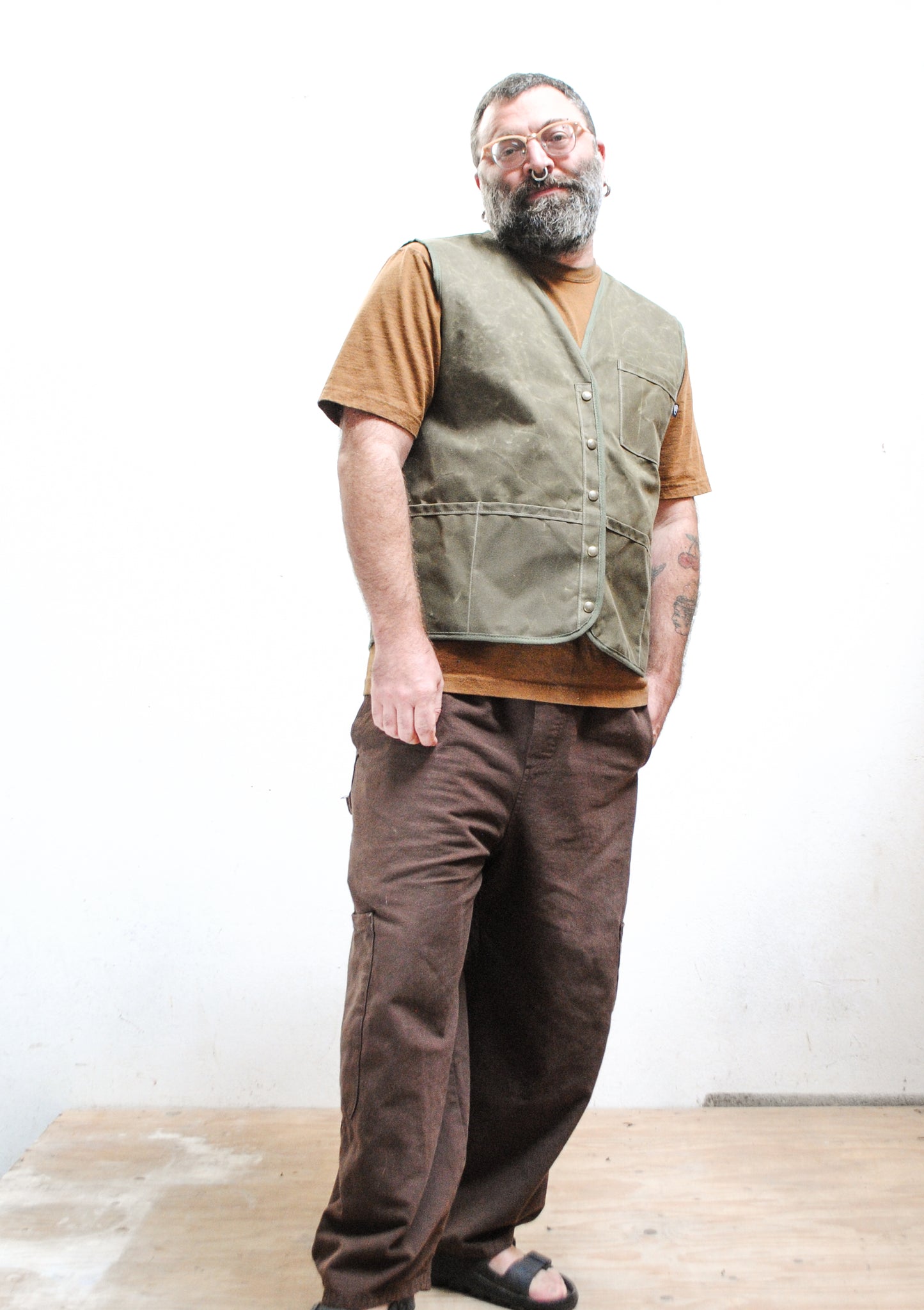 Made To Order Waxed Canvas Shop Vest