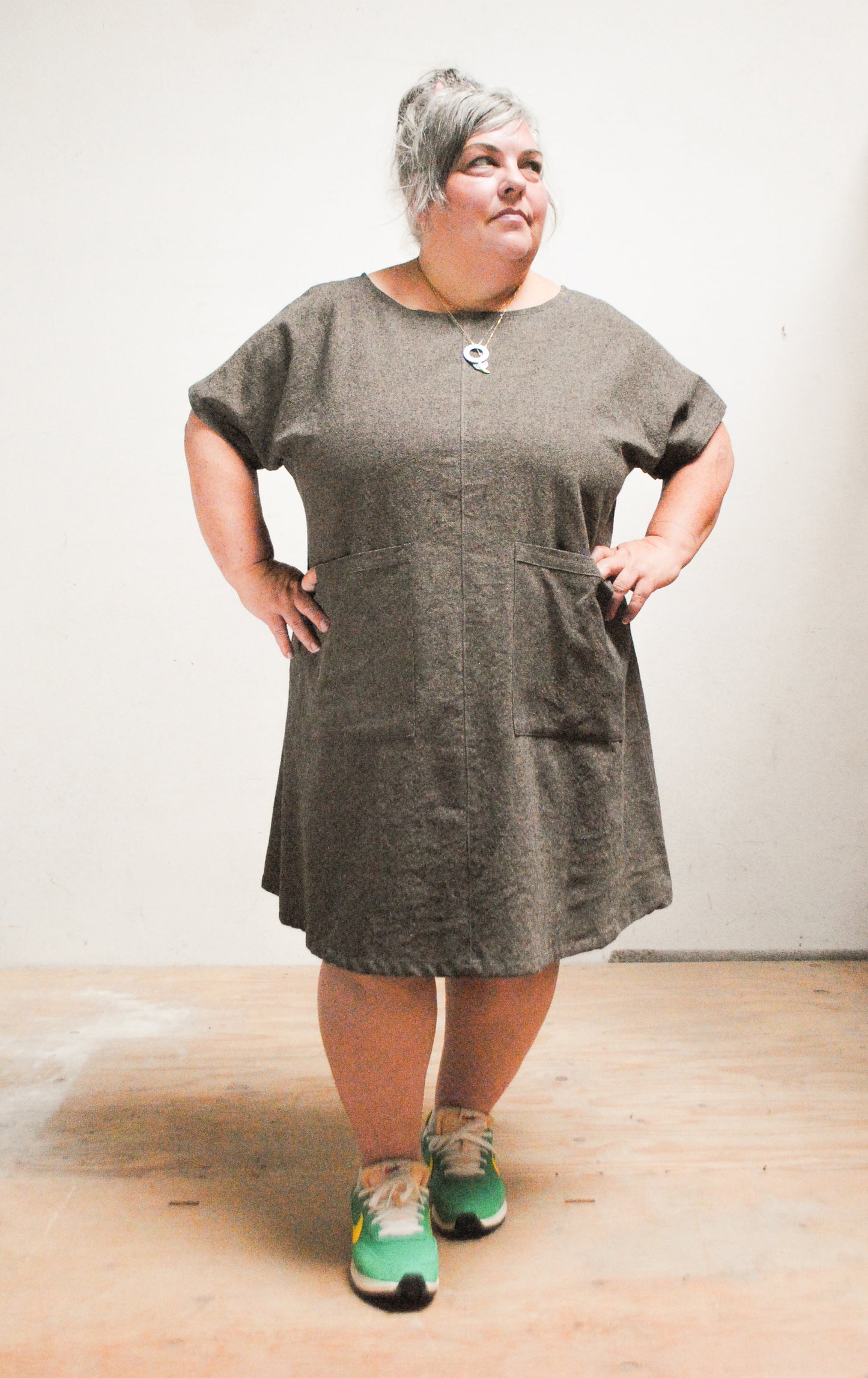 Espresso Mini Basic Dress Linen/Cotton