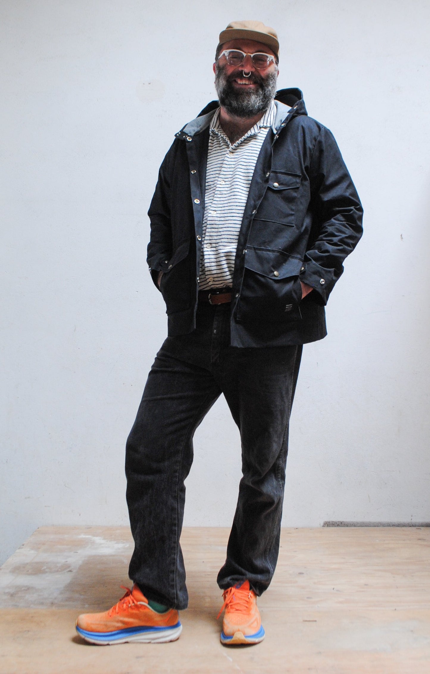Made To Order Waxed Canvas Rain Jacket - Black