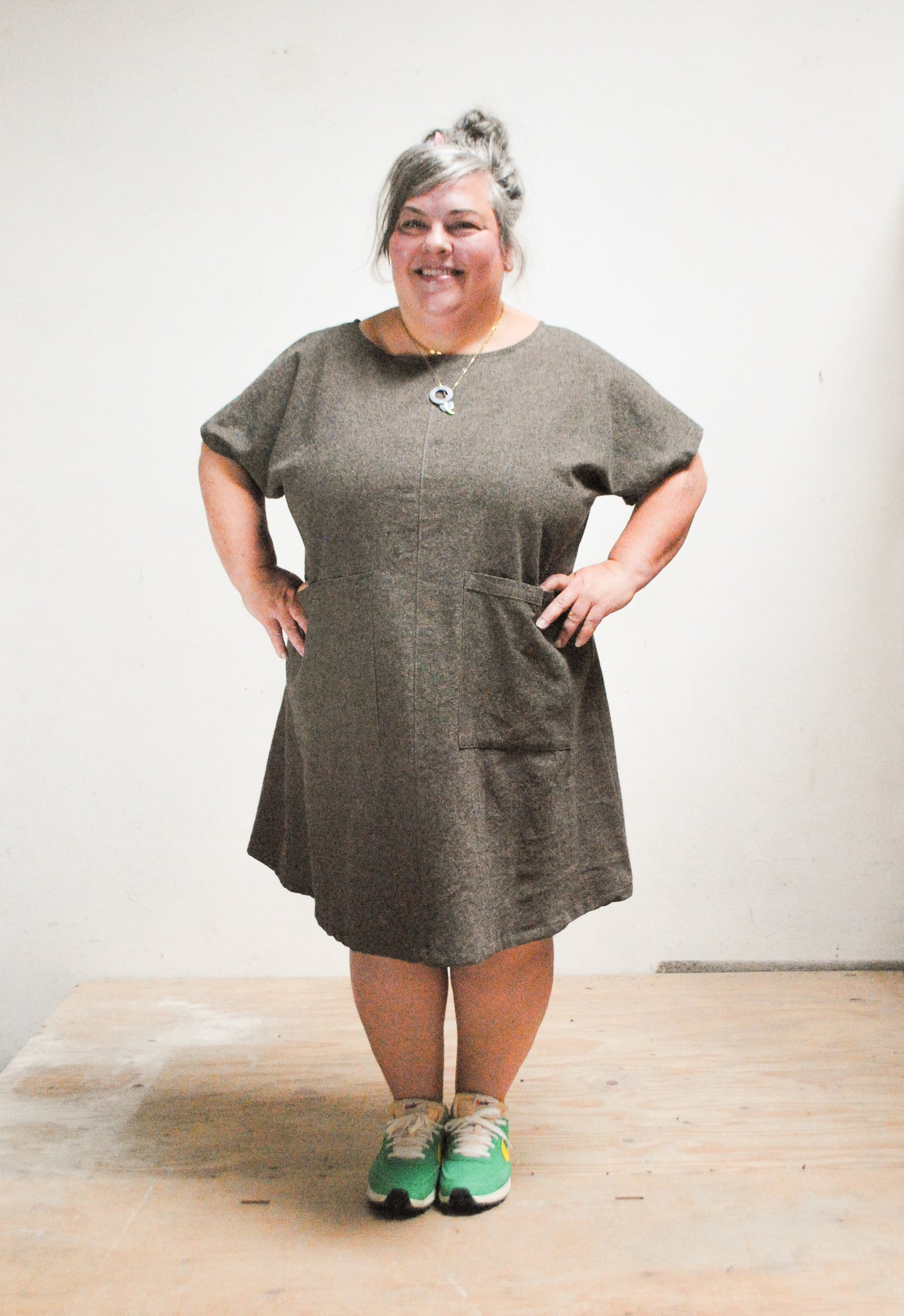 Espresso Mini Basic Dress Linen/Cotton