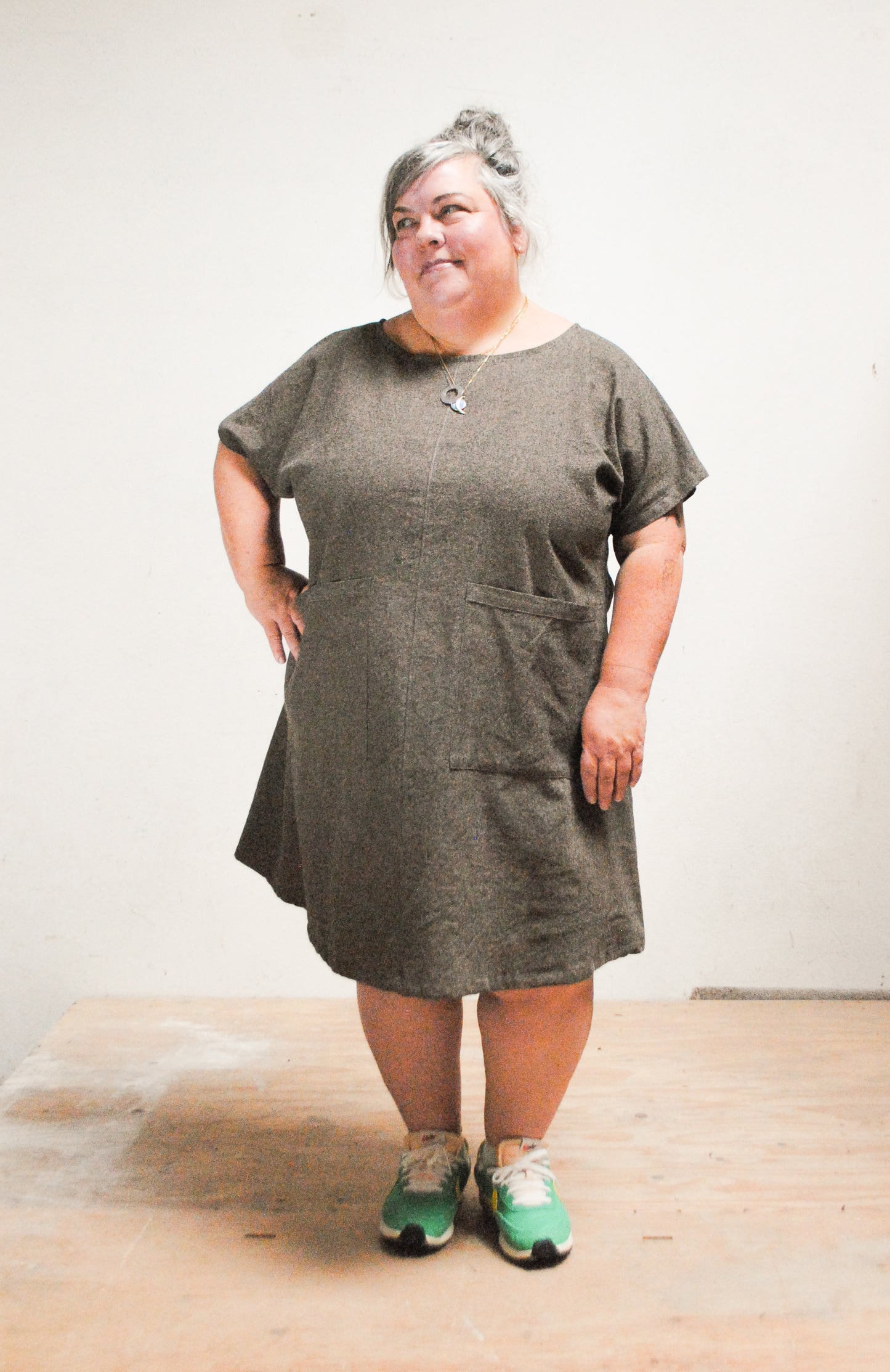 Espresso Mini Basic Dress Linen/Cotton