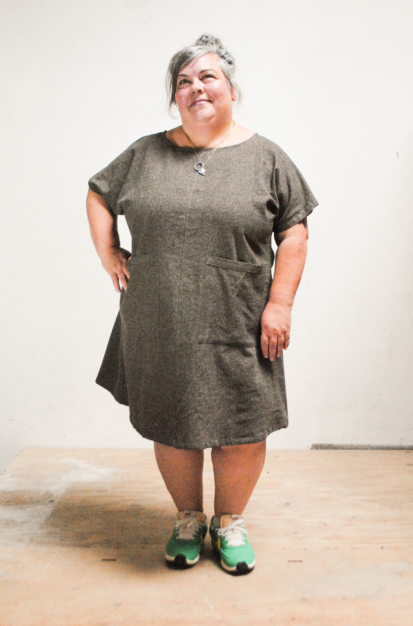 Espresso Mini Basic Dress Linen/Cotton